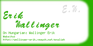 erik wallinger business card